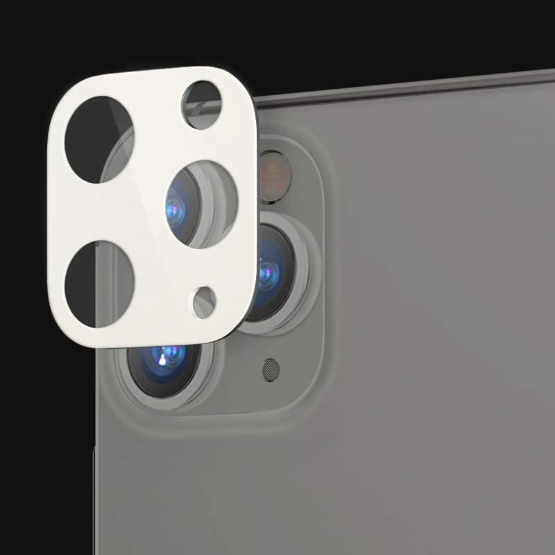 Gehärtetes Glas für Kamera Spigen Glas.tR Slim Camera Lens Full Cover 2-Pack für iPhone 11 Pro / 11 Pro Max kompatibel mit Hülle silbern