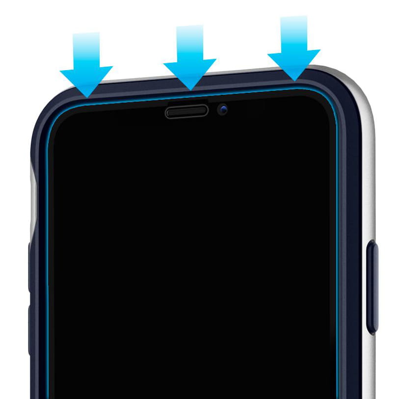 Spigen gehärtetes Glas.tR Slim FC für iPhone 11 Pro/ Xs/ X - kompatibel mit Hülle schwarzer Rahmen