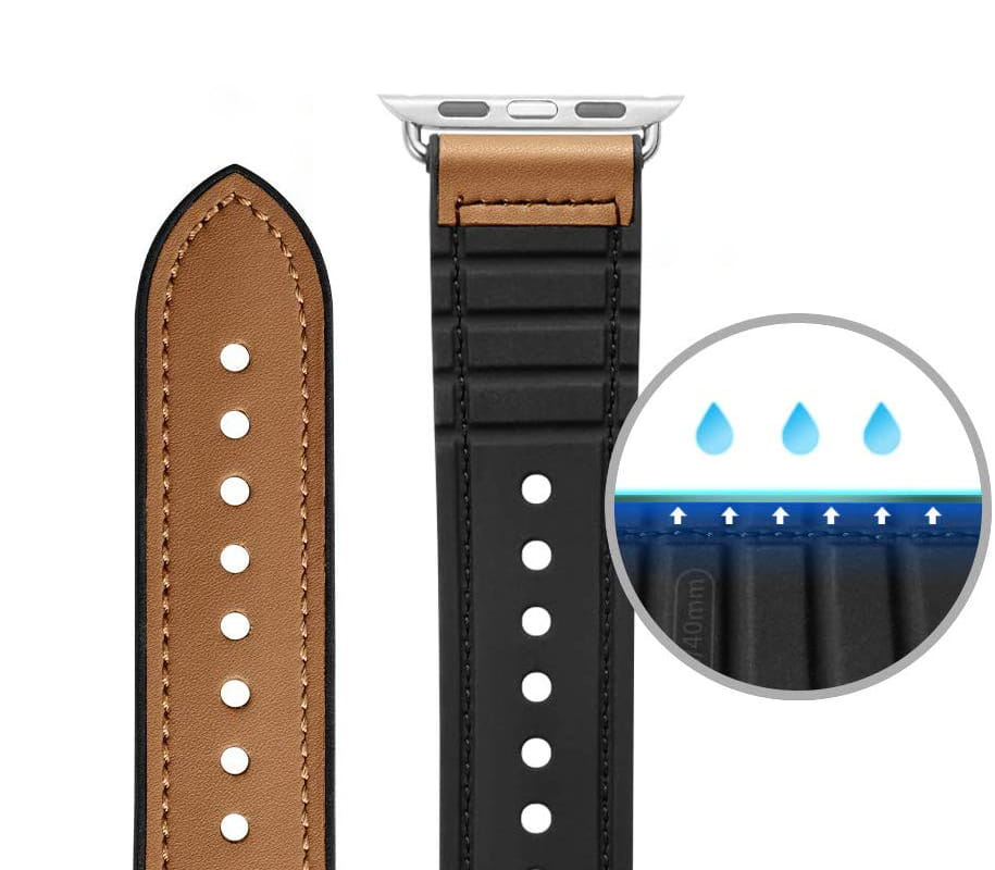 Armband Spigen Band Retro Fit für Apple Watch 44mm Serie S/6/5/4, 42mm Serie 3/2/1, braun.