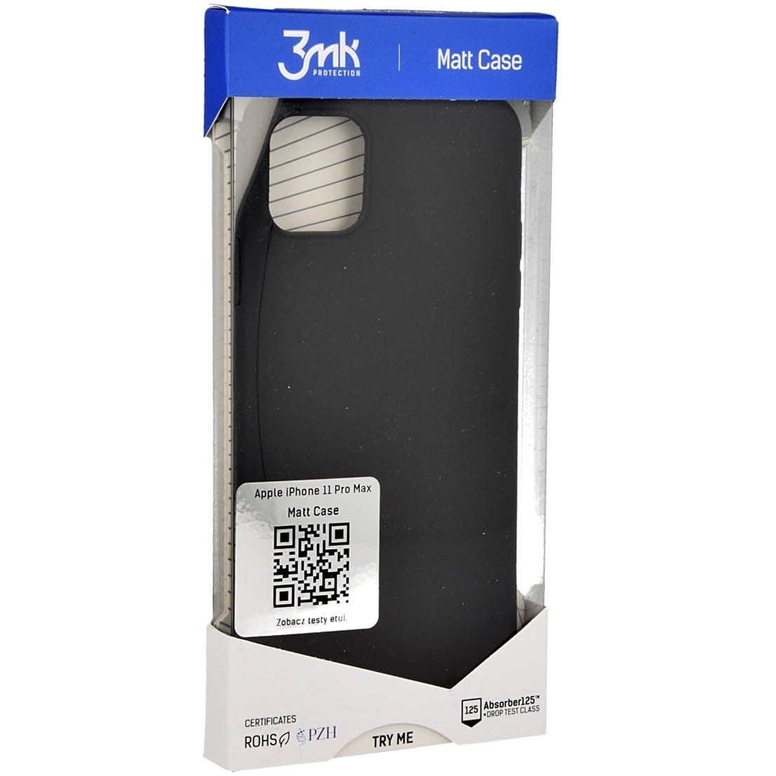 Schutzhülle 3mk aus der Serie Matt Case für iPhone 11 Pro Max schwarz