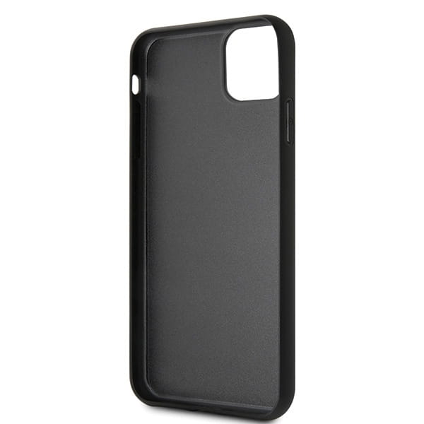 Exklusives Gehäuse aus der Hard Case Glitter Logo-Serie für iPhone 11 Pro, schwarz.