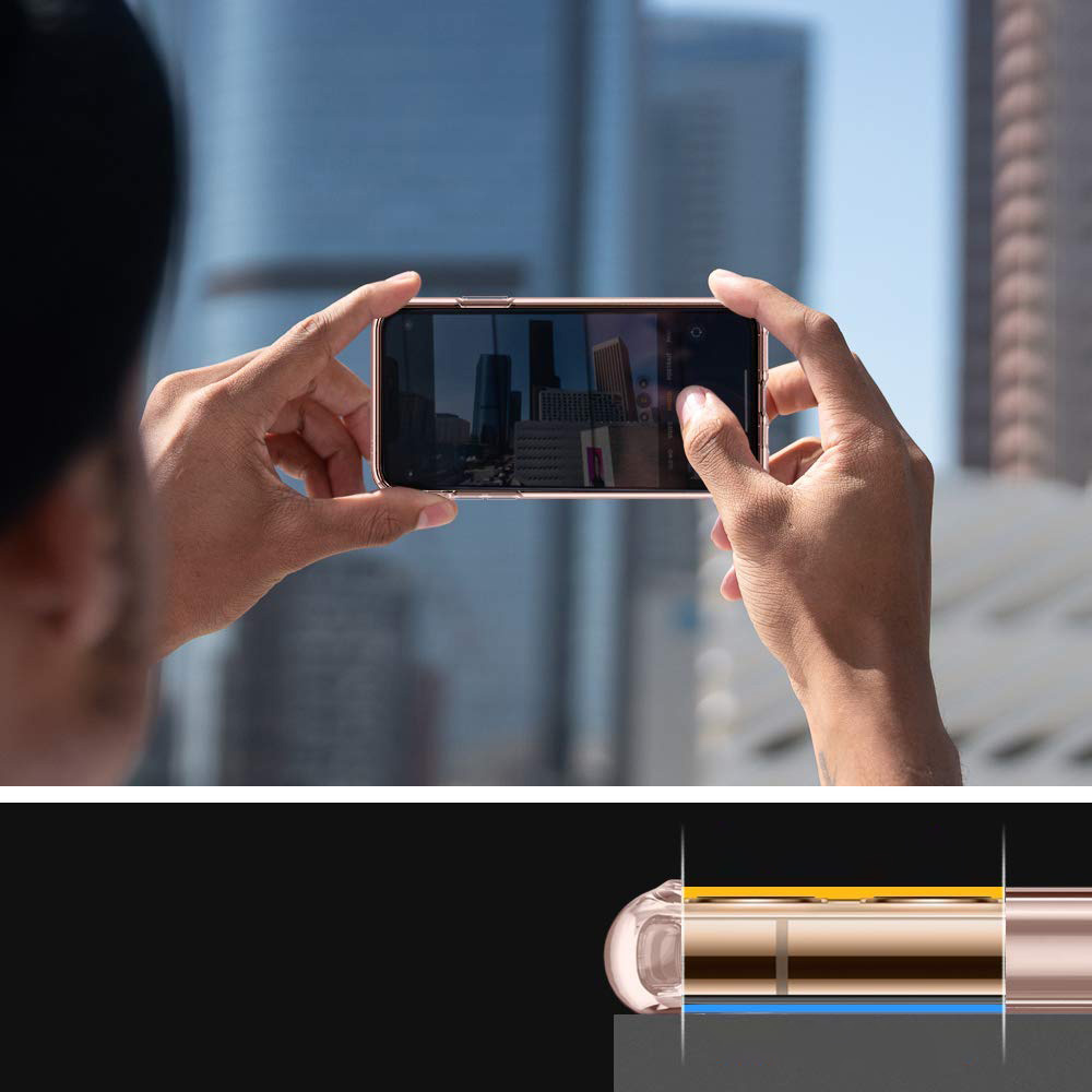 Originale Hülle Ultra Hybrid von Spigen für iPhone 11 Pro, rosa.