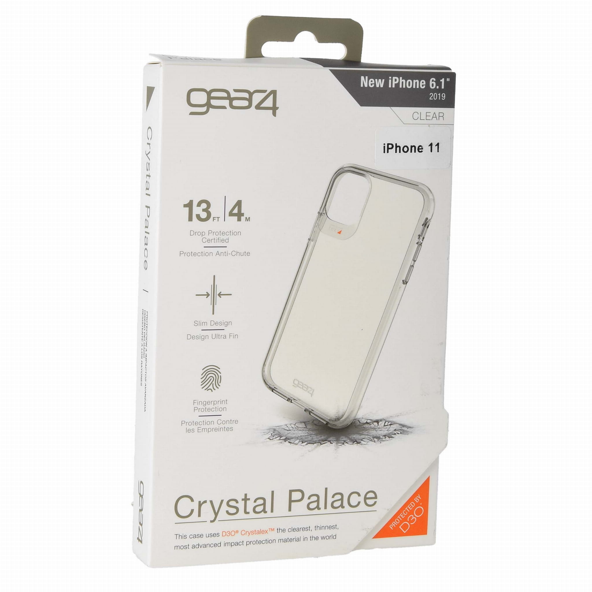 Schutzhülle Gear4 aus der Serie Crystal Palace für iPhone 11 transparent.