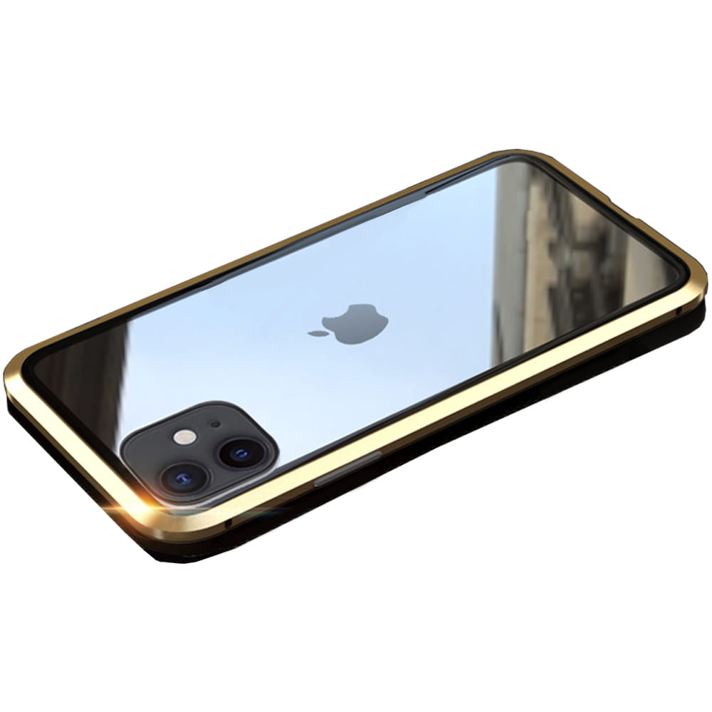 Magnetische Schutzhülle Luphie Magnetic Case für iPhone 11 golden.