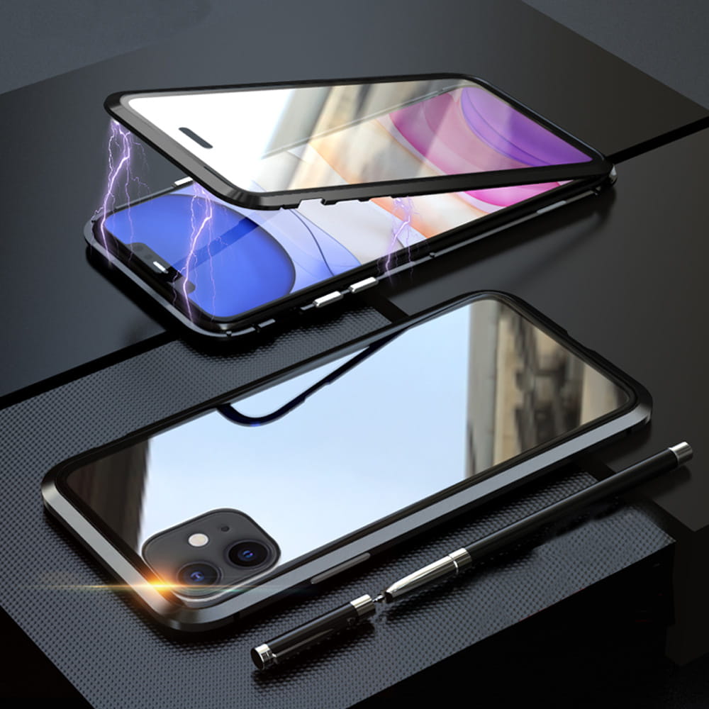 Magnetische Schutzhülle Luphie Magnetic Case für iPhone 11 schwarz.