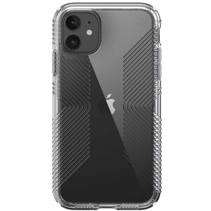 Hülle Speck Presidio Perfect Clear + Grip mit Microban-Beschichtung für iPhone 11 transparent.