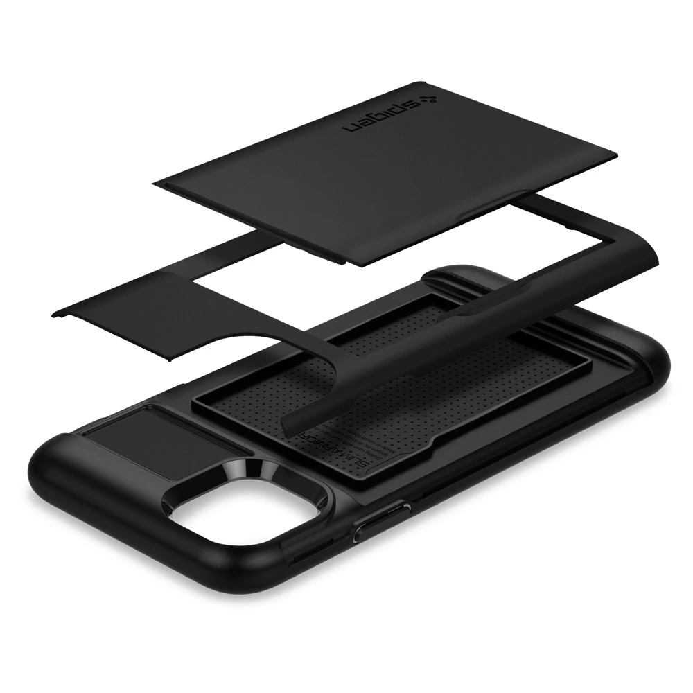 Original Schutzhülle Spigen aus der Serie Slim Armor CS für iPhone 11 schwarz