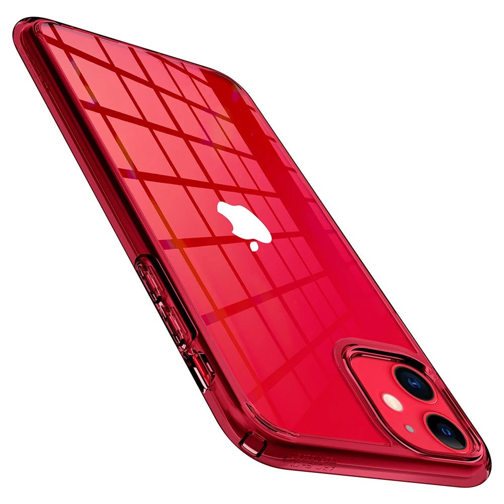 Originale Hülle Ultra Hybrid von Spigen für iPhone 11 rot.