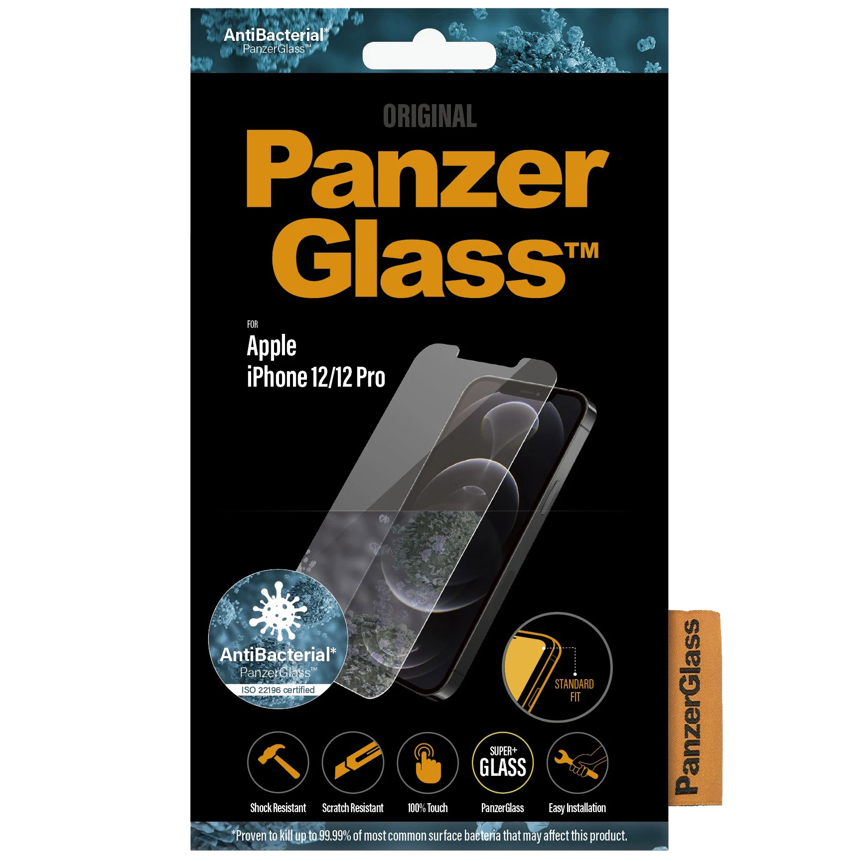 Antibakterielles Glas PanzerGlass Standard Fit