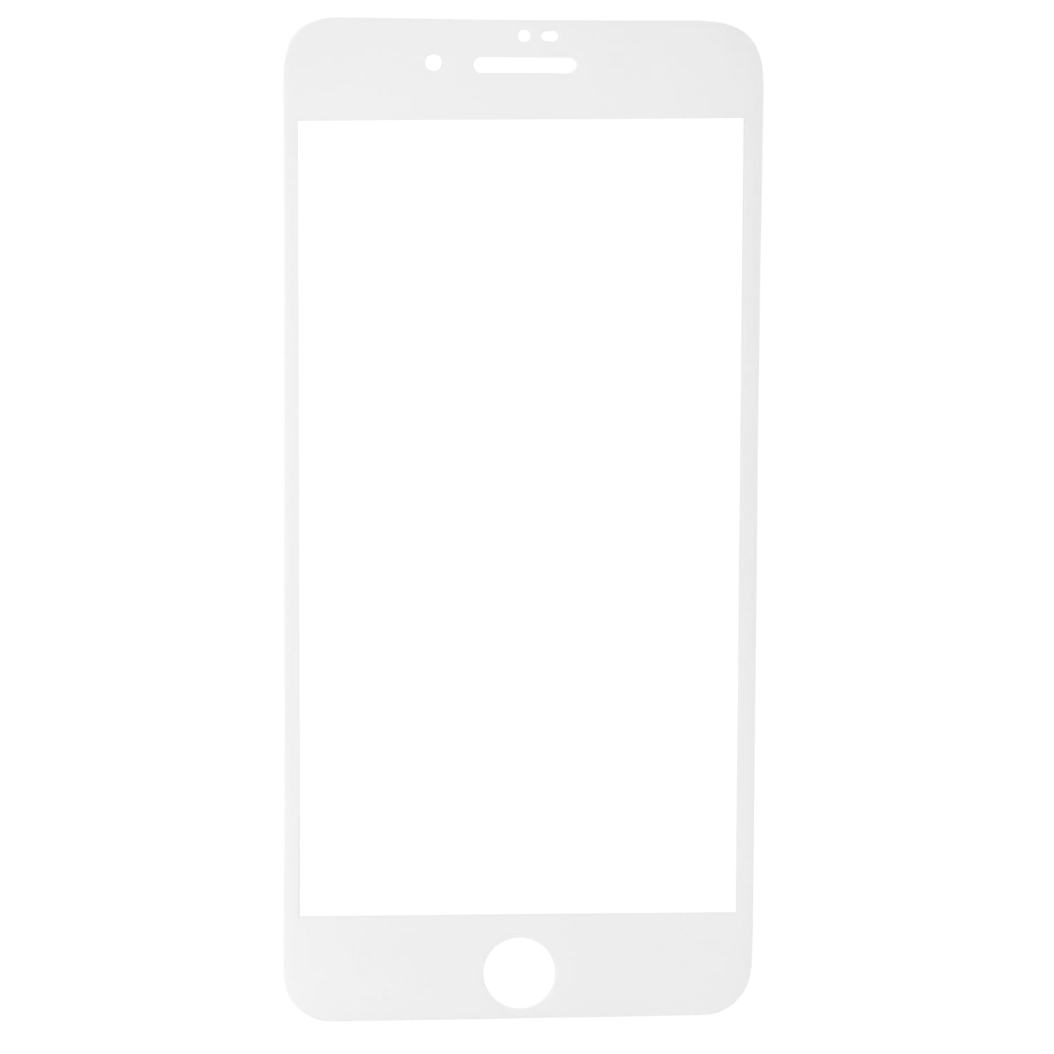 Gehärtetes Glas MyScreen Diamond Glass Edge Full Glue für iPhone 8/7 Plus, weißer Rahmen.
