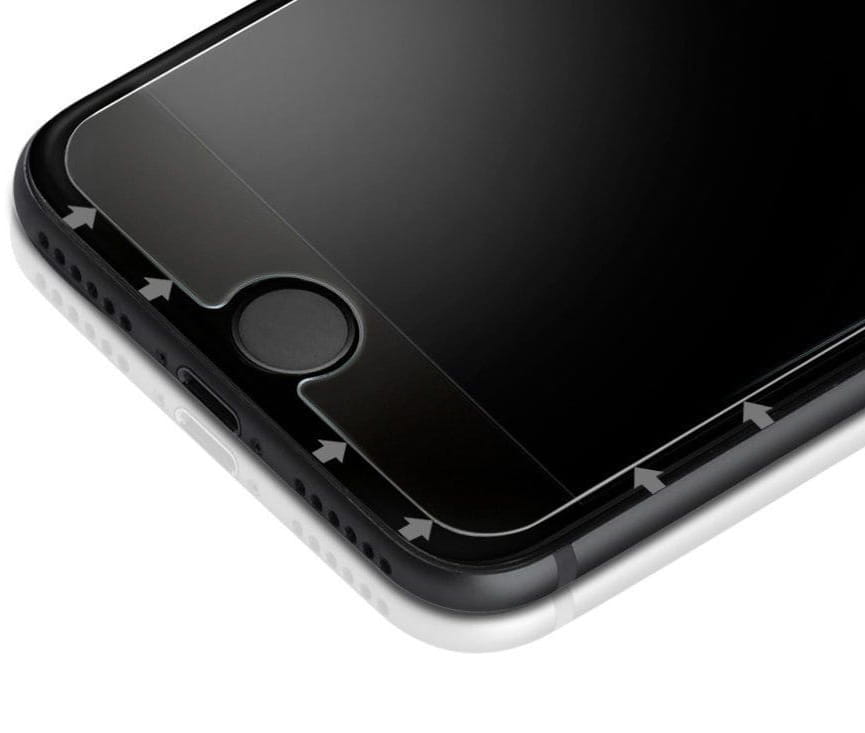 Spigen gehärtetes Glas.tR Slim für iPhone SE 2020, 8/7 - kompatibel mit Hülle, transparent