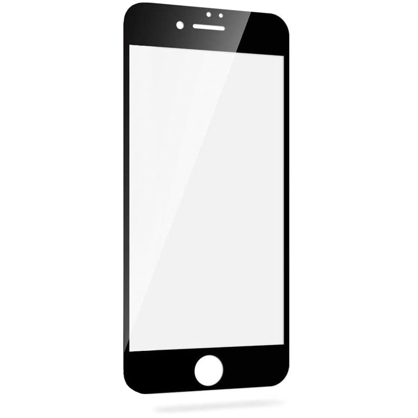 Spigen gehärtetes Glas.tR Slim FC 2-Pack mit schwarzem Rahmen für iPhone SE 2020, 8/7 - kompatibel mit Hülle