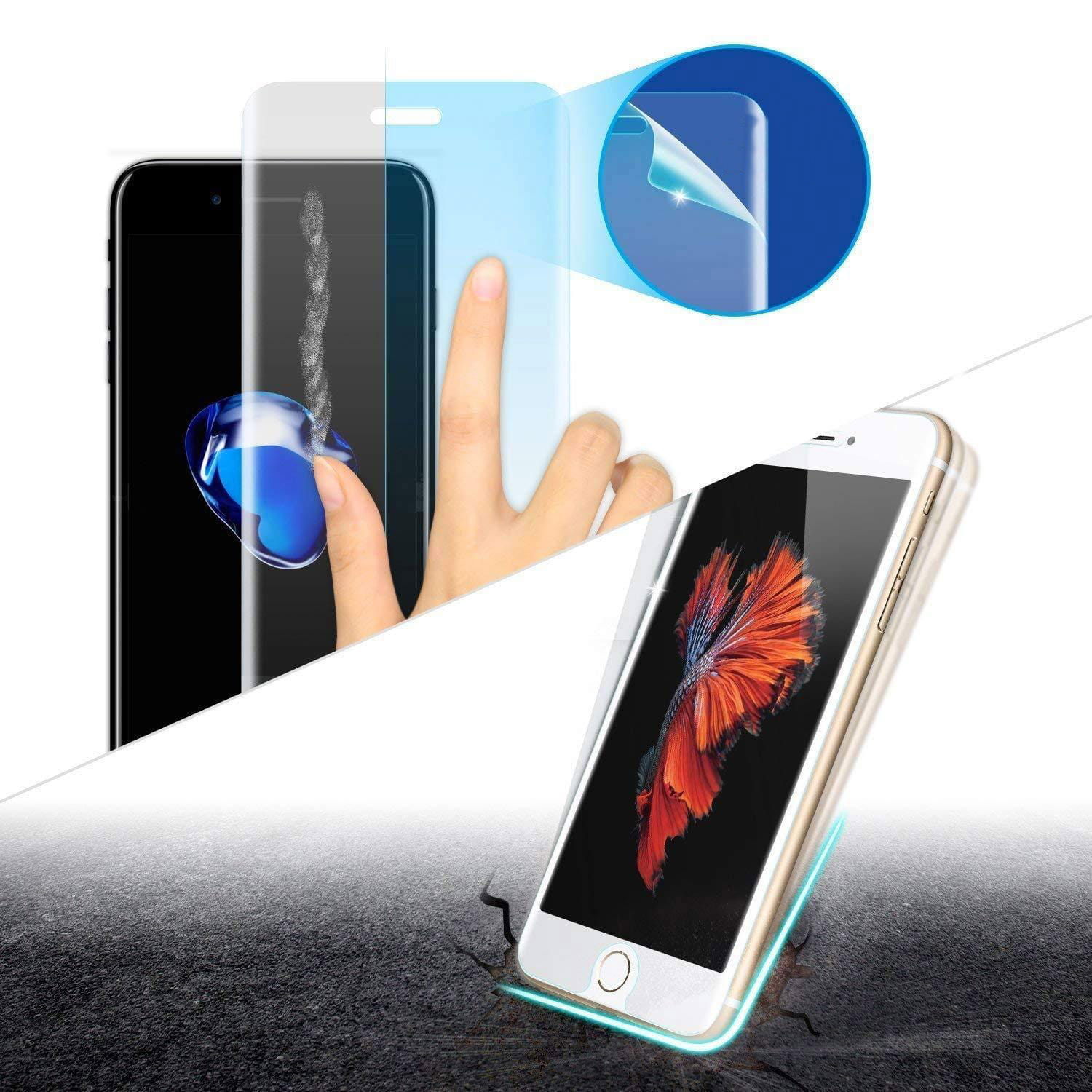 Gehärtetes Glas Whitestone DOME Glass 3D UV mit dem System Liquid Dispresion für iPhone SE 2020, 8/7