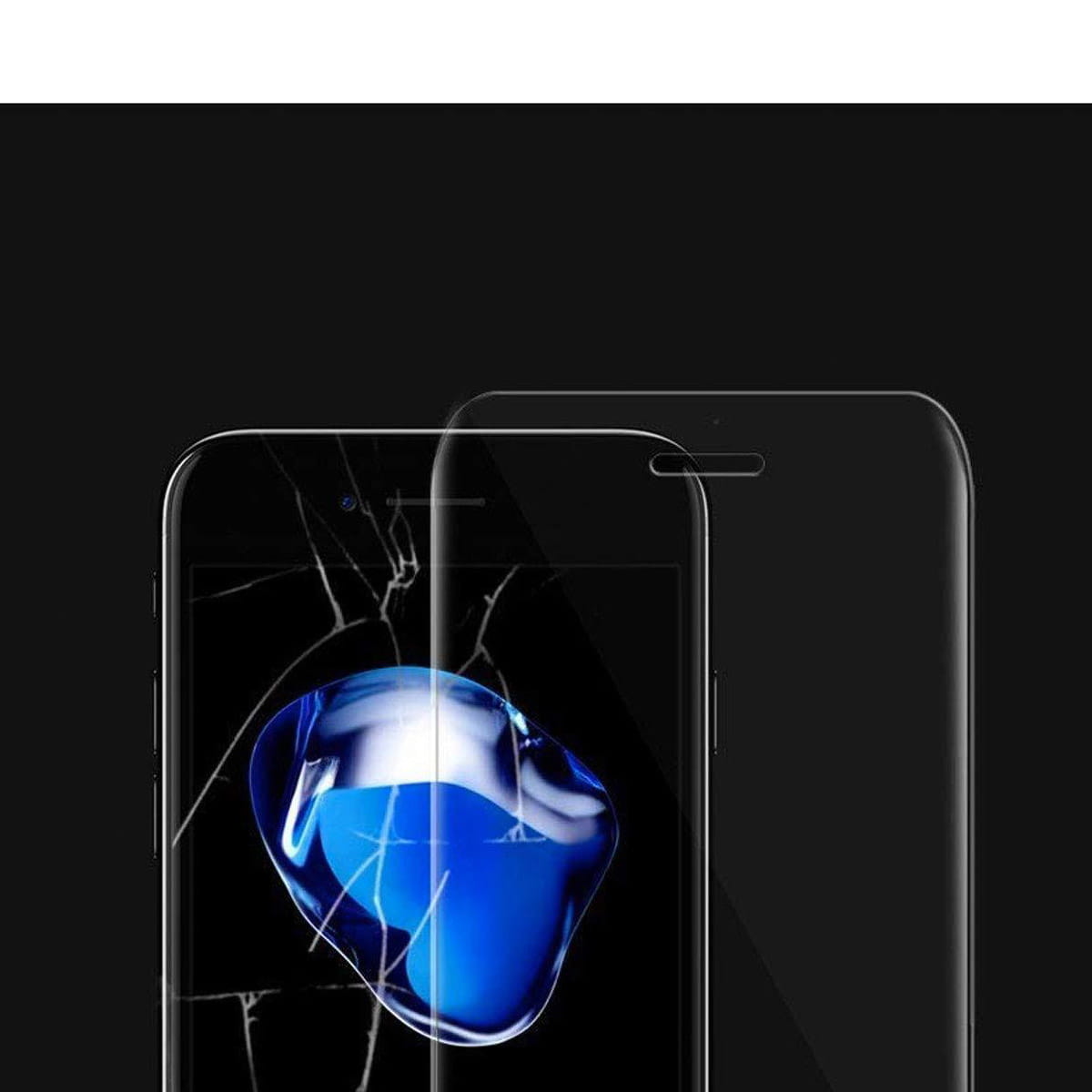 Gehärtetes Glas Whitestone DOME Glass 3D UV mit dem System Liquid Dispresion für iPhone SE 2020, 8/7