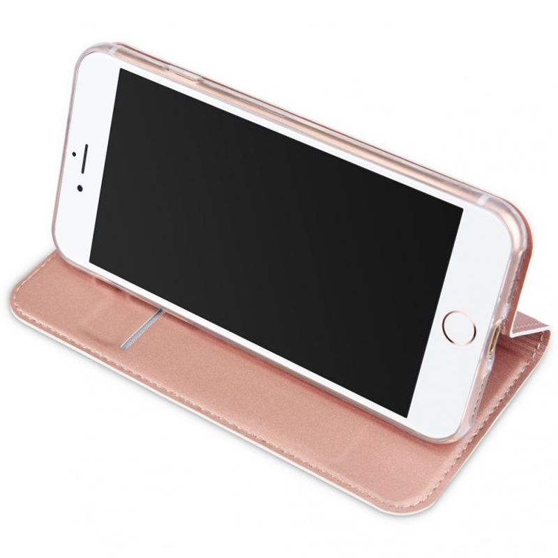 Klappetui Dux Ducis aus der Serie Skin Pro für Apple iPhone SE 2020, 8/7, rose gold.