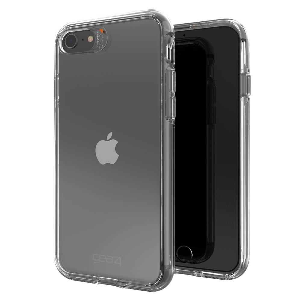 Schutzhülle Gear4 aus der Serie Crystal Palace für iPhone SE 2020, 8/7, transparent.