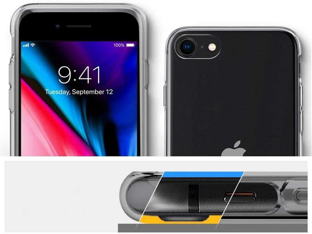 Transparente Hülle Spigen Crystall Flex für iPhone SE 2020, 8/7.