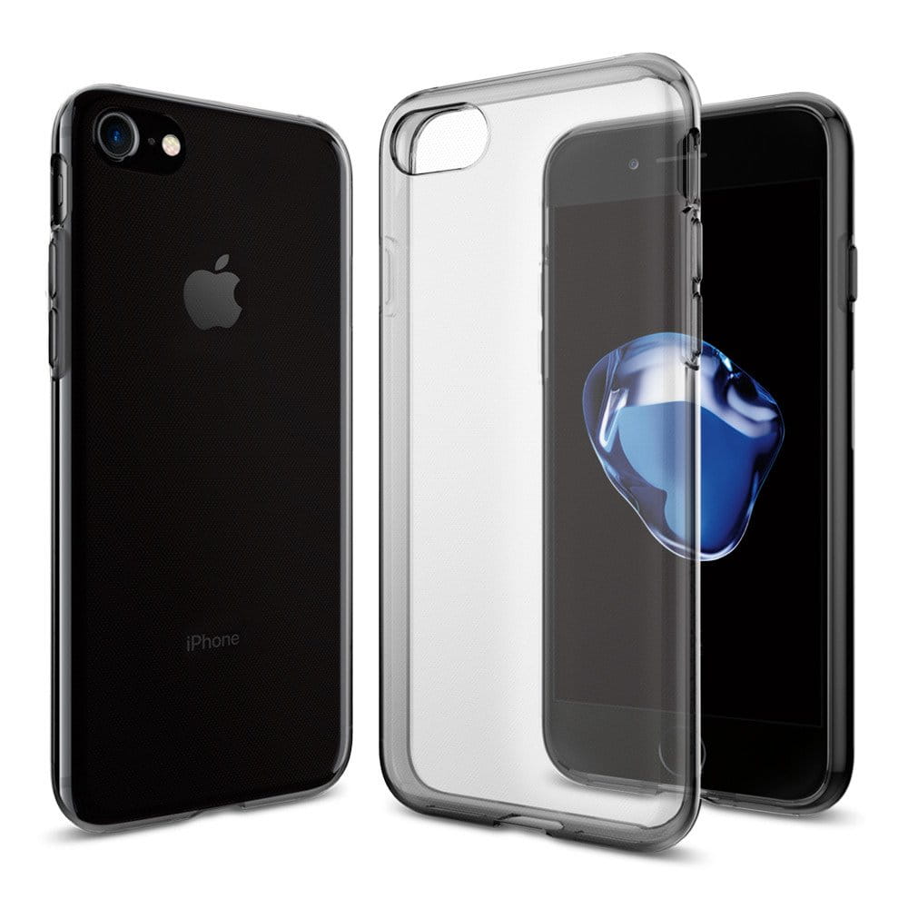 Transparente Hülle Spigen Liquid Crystal für iPhone SE 2020, 8/7, rauchfarben.