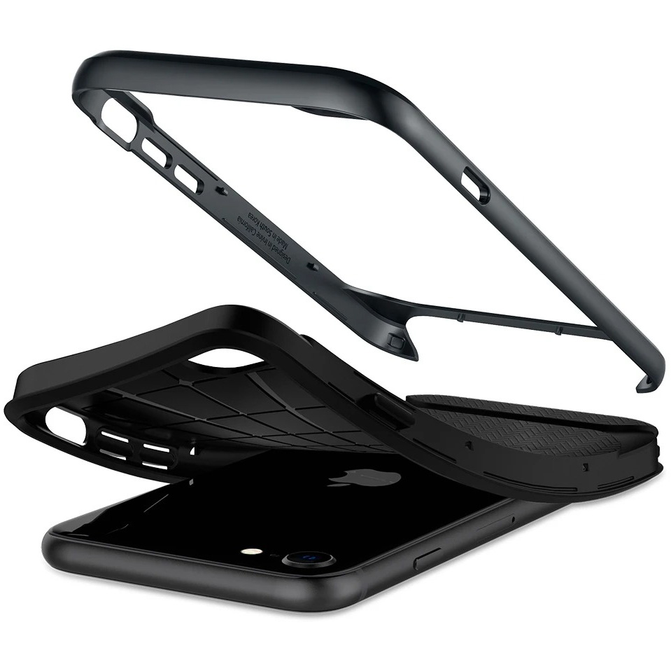 Originale Hülle Neo Hybrid von Spigen für Apple iPhone SE 2020, 8 / 7, graphitegrau