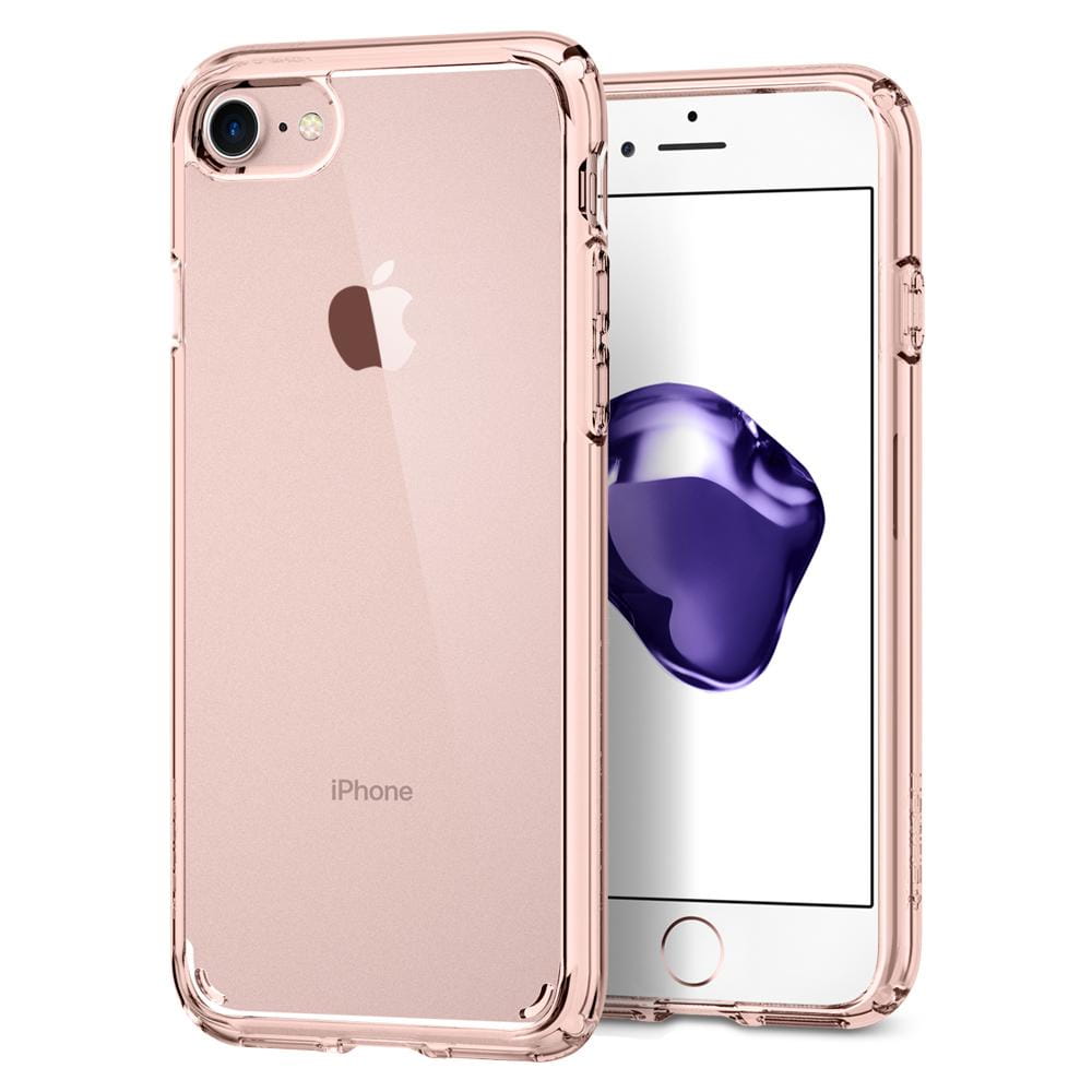 Originale Hülle Ultra Hybrid von Spigen für iPhone SE 2020, 8/7, rosa.