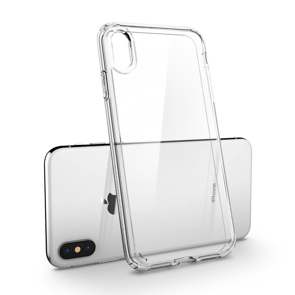 Originale Hülle Ultra Hybrid von Spigen für iPhone Xs Max, transparent.