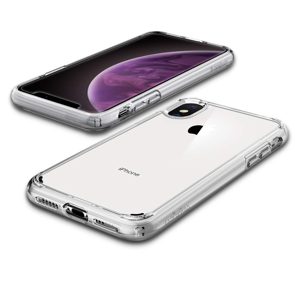 Originale Hülle Ultra Hybrid von Spigen für iPhone Xs Max, transparent.