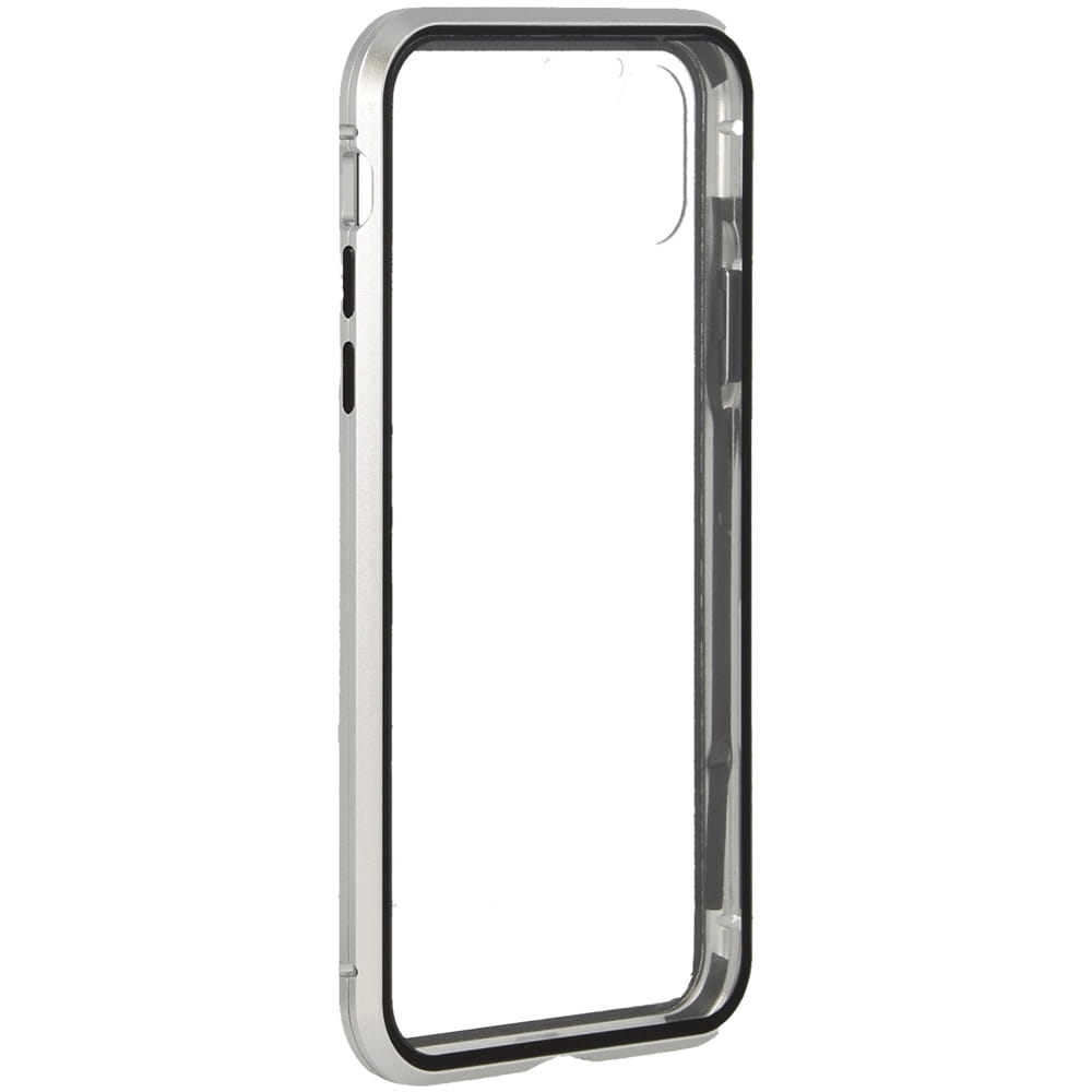 Magnetische Schutzhülle Luphie Magnetic Case für iPhone X/Xs, silbern.