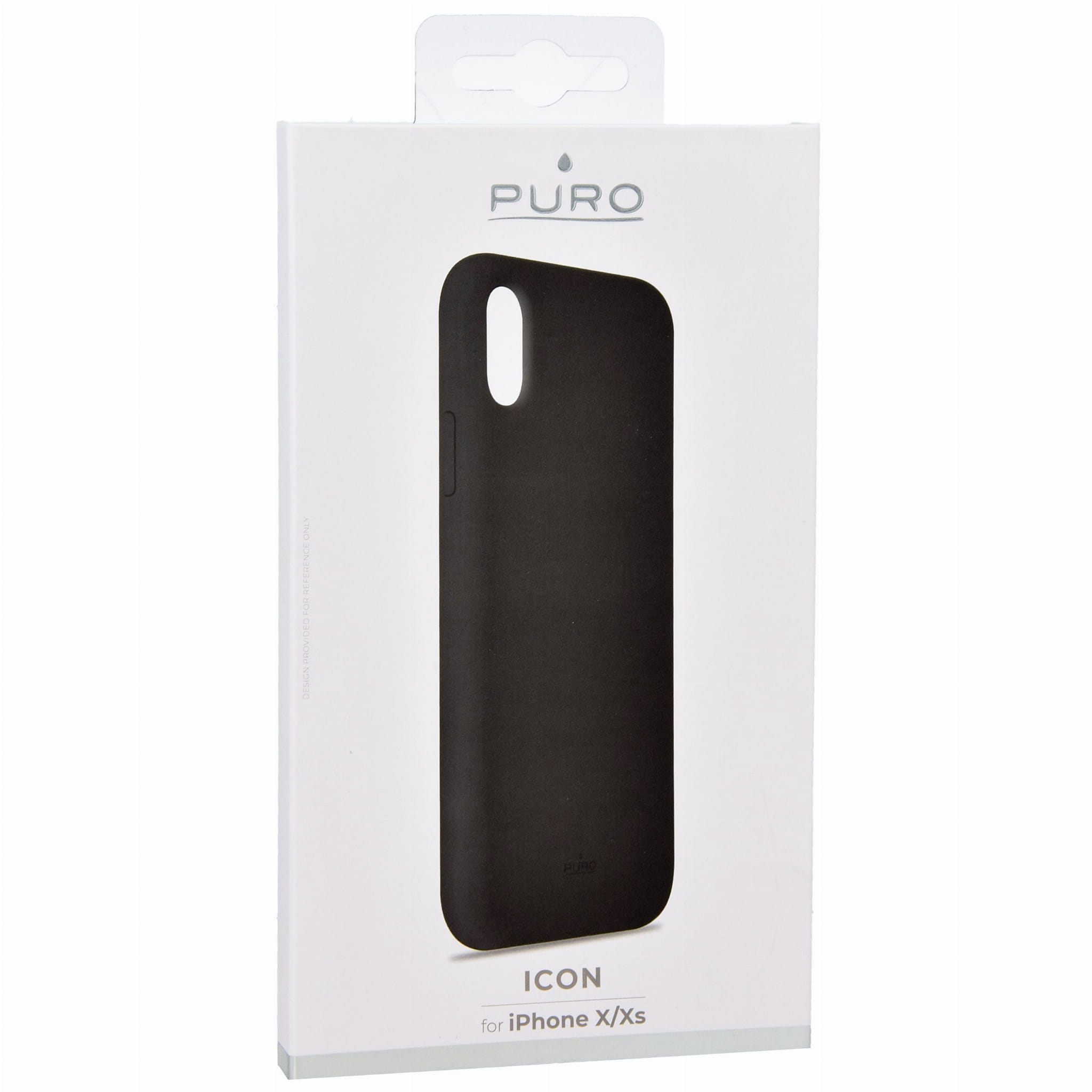 Schutzhülle Puro Icon Cover für iPhone X, Xs, schwarz.