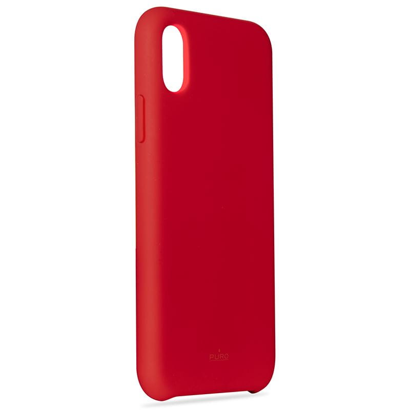 Schutzhülle Puro Icon Cover für iPhone X, Xs, rot.