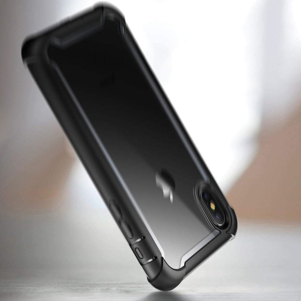 Gepanzerte Schutzhülle mit eingebautem Displayschutz Supcase i-Blason Ares für iPhone X/Xs, schwarz.