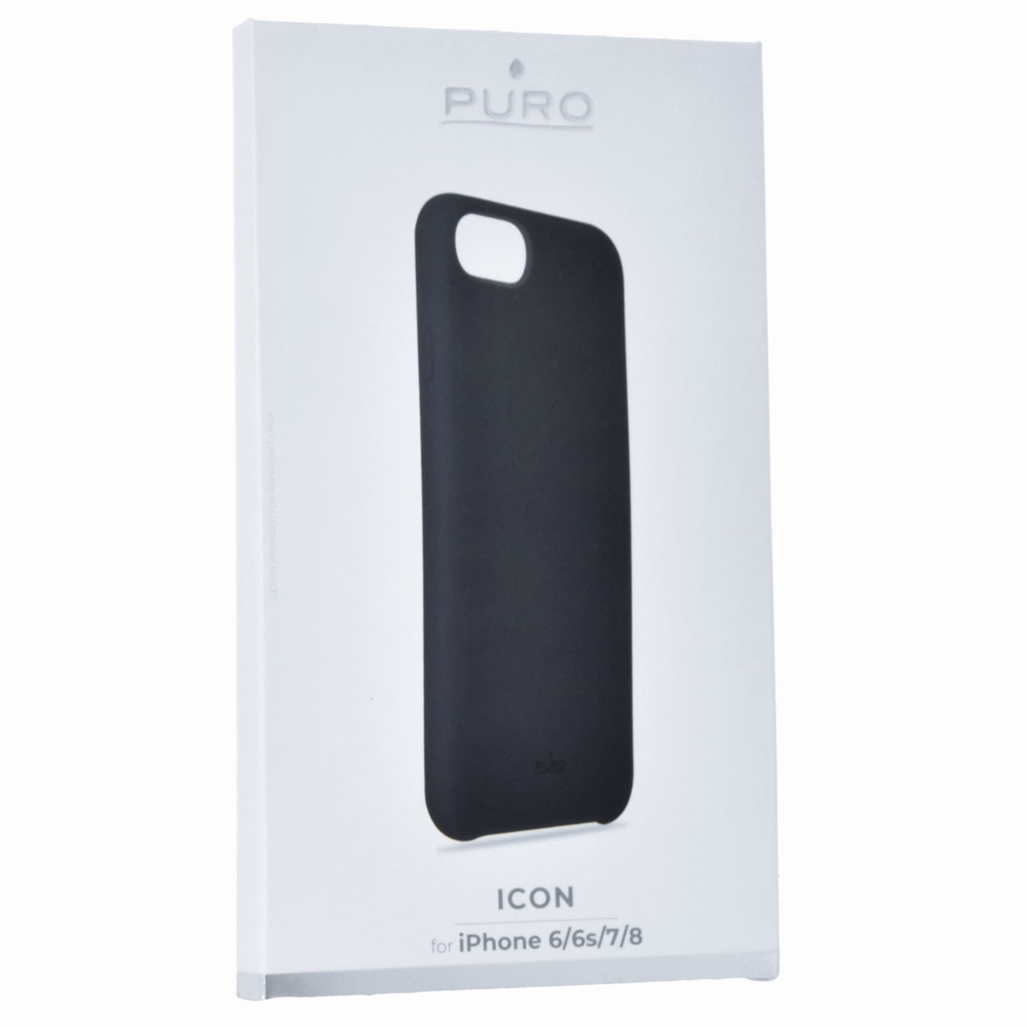 Schutzhülle Puro Icon Cover für iPhone 8/7/6s/6, schwarz.