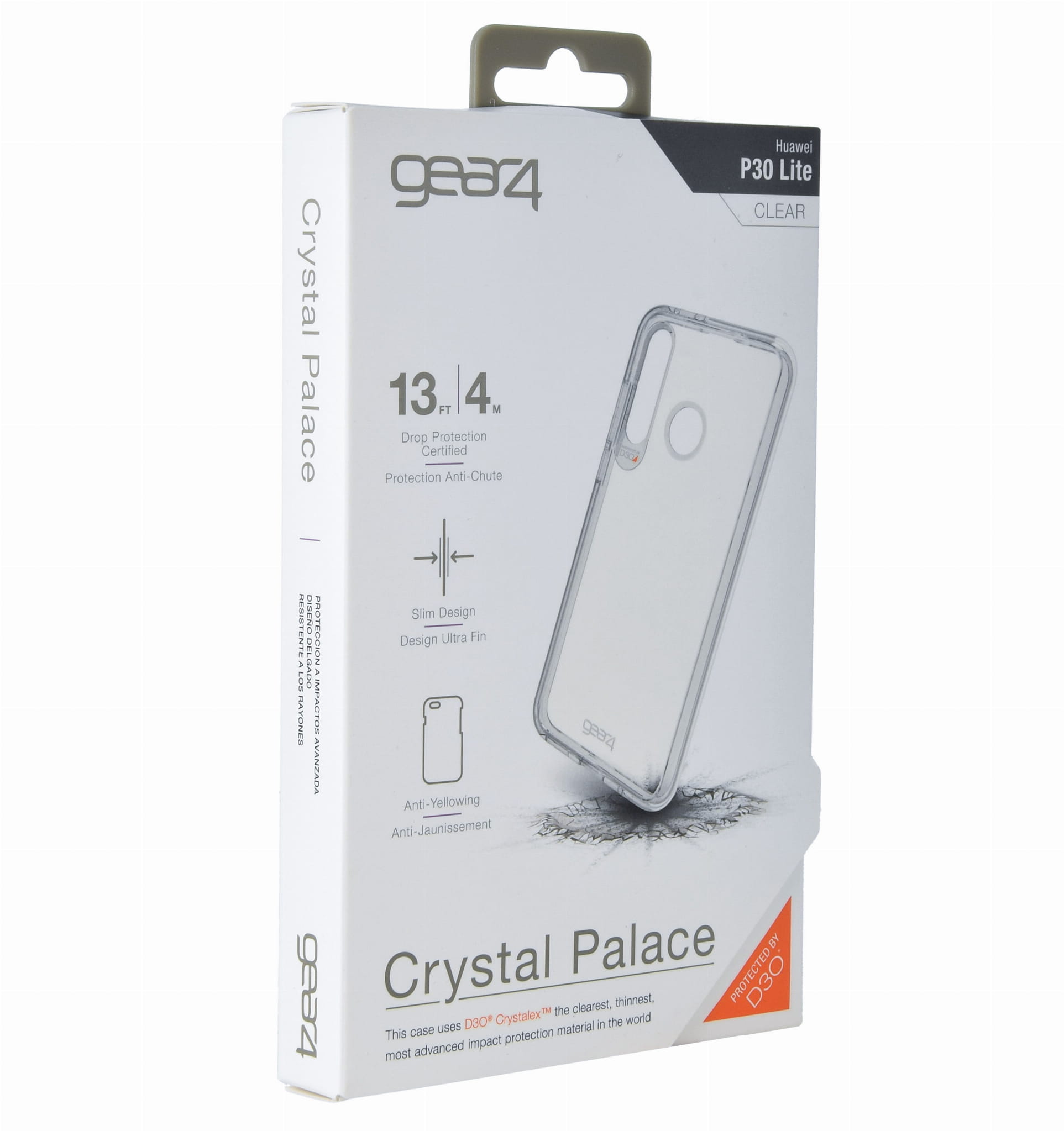 Schutzhülle Gear4 aus der Serie Crystal Palace für Huawei P30 Lite, transparent.