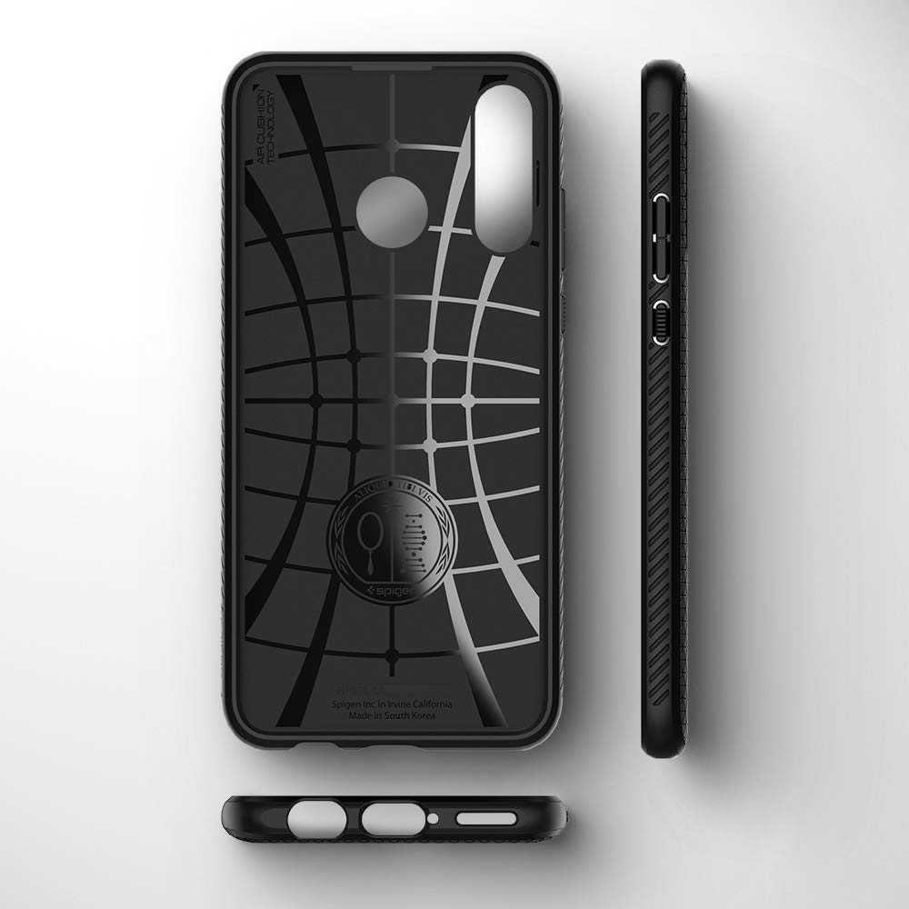 Originale Hülle von Spigen aus der Liquid Air Serie für Huawei P30 Lite, schwarz.
