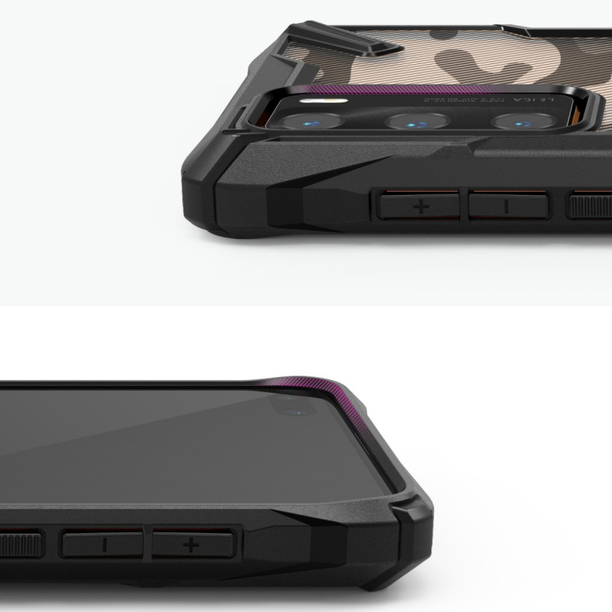 Schutzhülle Rearth Ringke Fusion X für Samsung Huawei P40, transparent mit dem schwarzen Rahmen