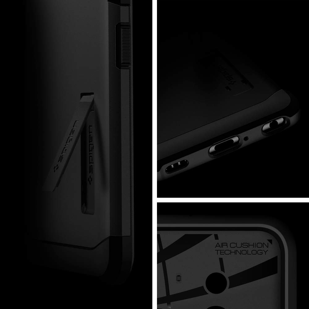 Originale Hülle von Spigen aus der Serie Tough Armor für LG G8 ThinQ, schwarz.