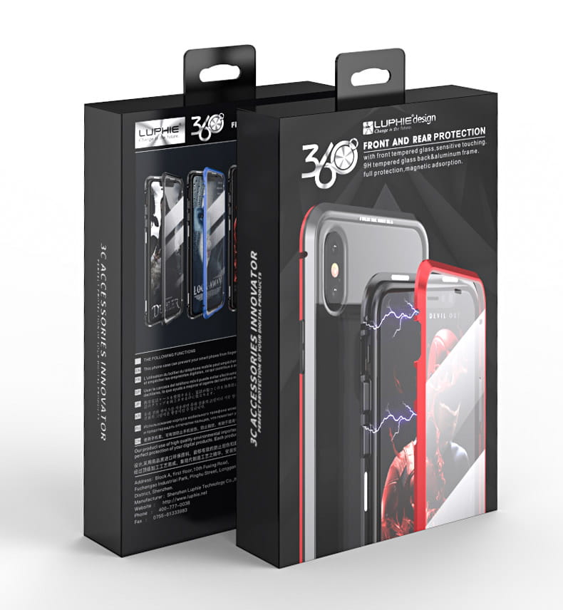 Magnetische Schutzhülle Luphie Magnetic Case für OnePlus 8, schwarz.