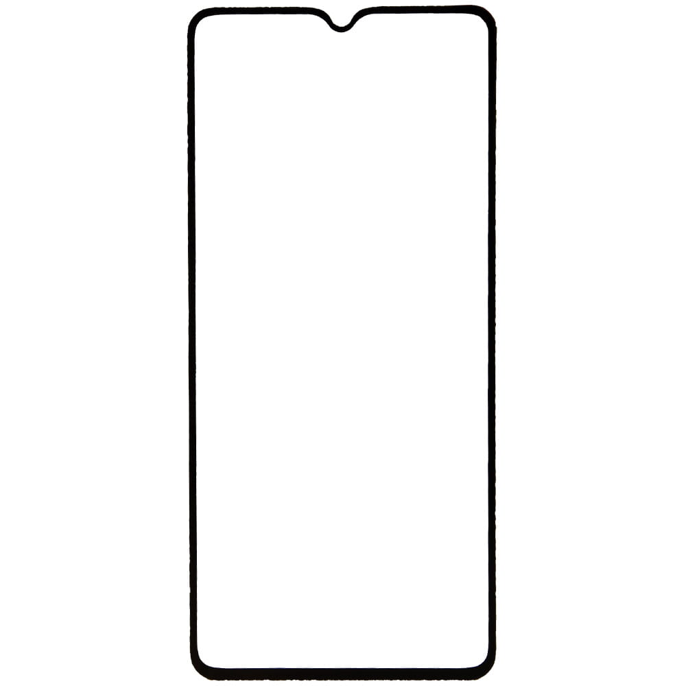 Gehärtetes Glas Mocolo TG+ 2.5D Full Glue für OnePlus 7T mit schwarzem Rahmen.