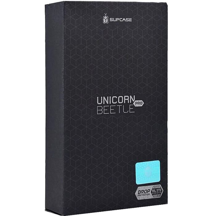 Gepanzerte Schutzhülle mit eingebautem Displayschutz, Ständer und Holster mit Drehclip Supcase aus der Serie Unicorn Beetle Pro für Galaxy Note 9, schwarz.