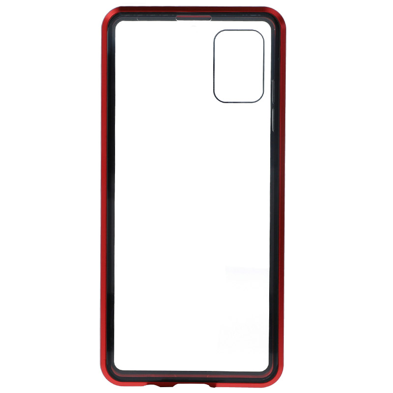 Magnetische Schutzhülle Luphie Magnetic Case für Galaxy A41, rot.