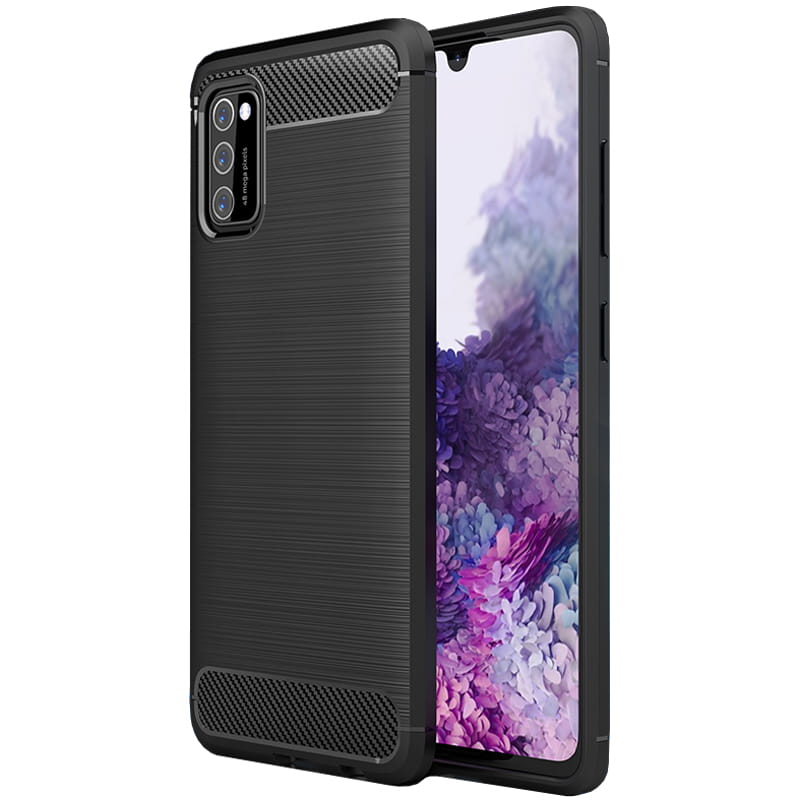 Schutzhülle TPU Carbon Case Samsung Galaxy A41, schwarz