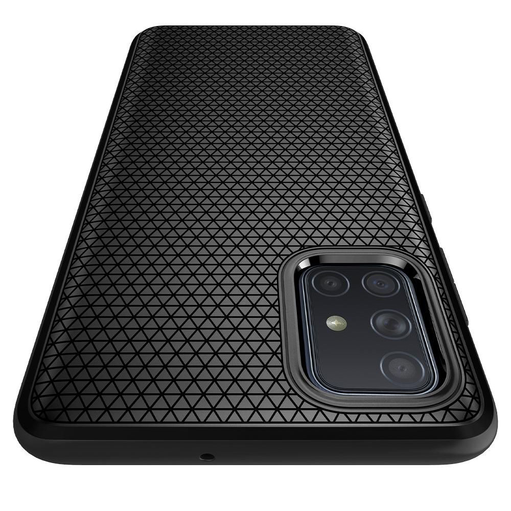 Originale Hülle von Spigen aus der Liquid Air Serie für Galaxy A51, schwarz.