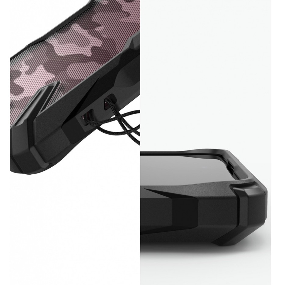 Schutzhülle Rearth Ringke Fusion X für Samsung Galaxy A71, transparent mit dem schwarzen Rahmen
