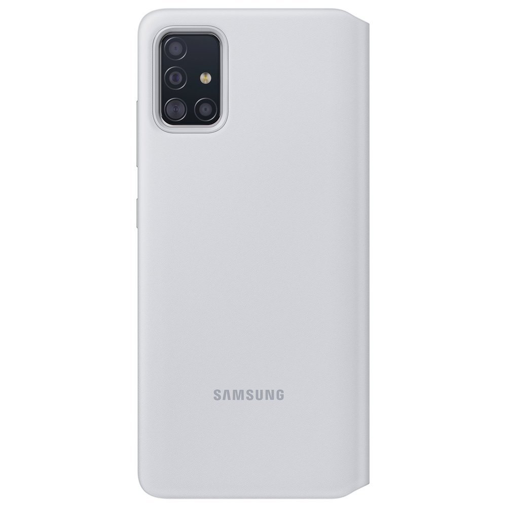 Original Klappetui Samsung aus der Serie S View Wallet Cover für Samsung Galaxy A71, weiß