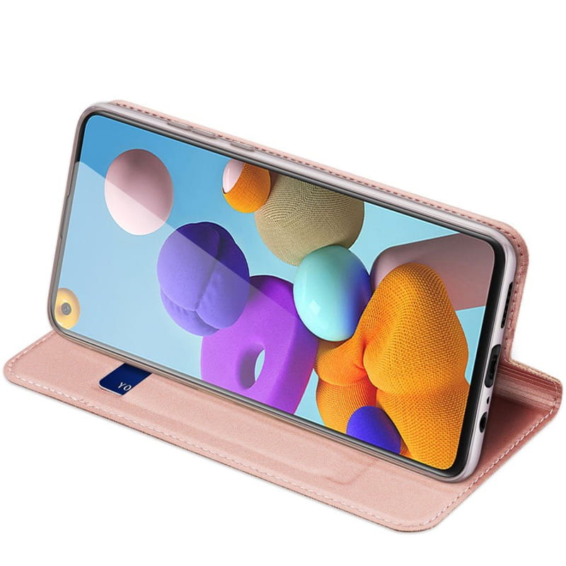 Klappetui Dux Ducis aus der Serie Skin Pro für Samsung Galaxy M11, rosa.