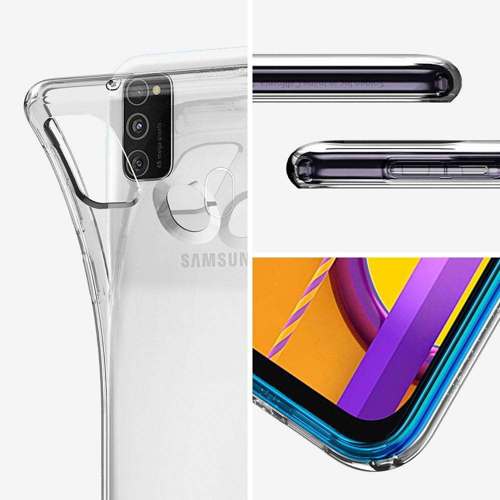 Transparente Hülle Spigen Liquid Crystal für Samsung Galaxy M21, transparent.