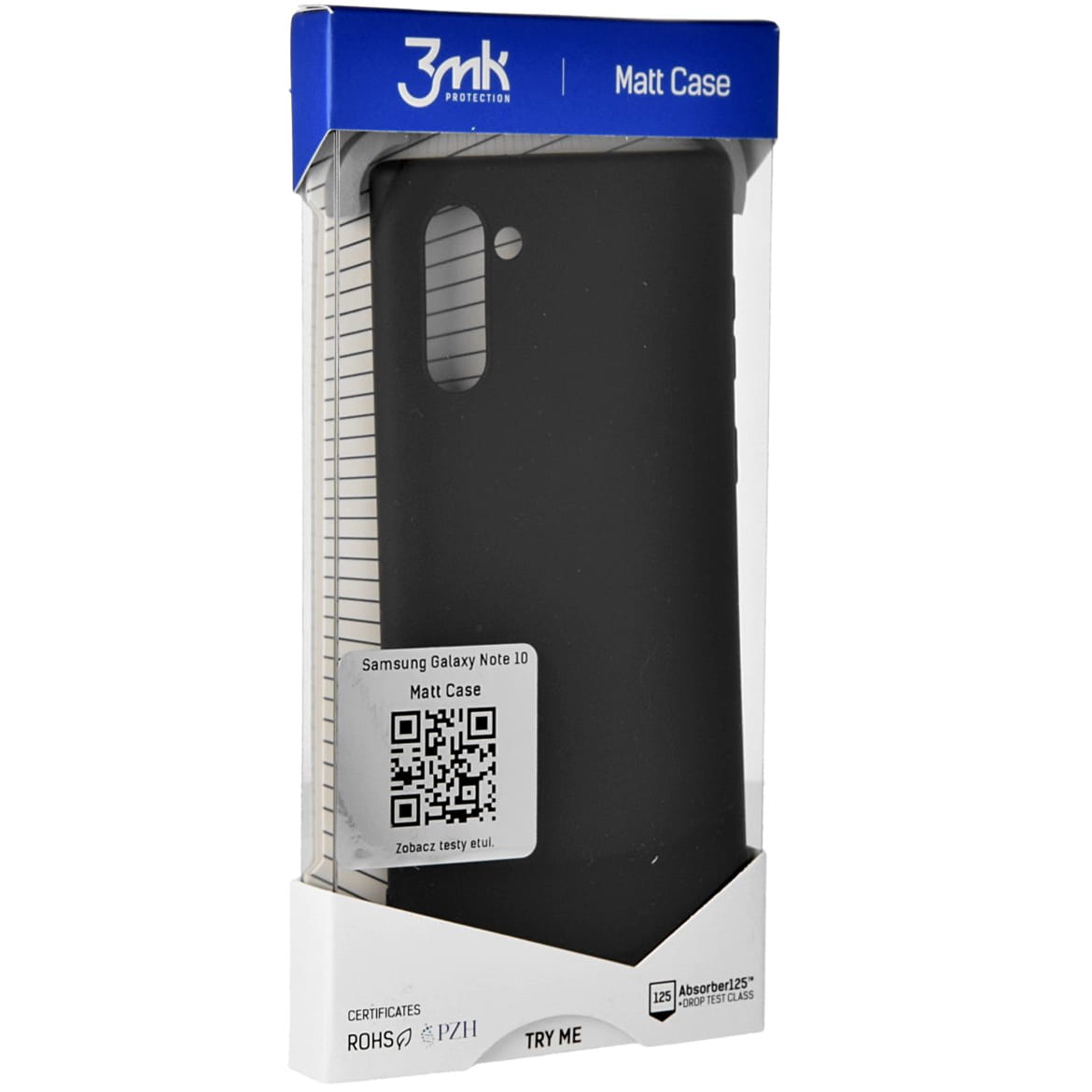 Schutzhülle 3mk aus der Serie Matt Case für Galaxy Note 10, schwarz