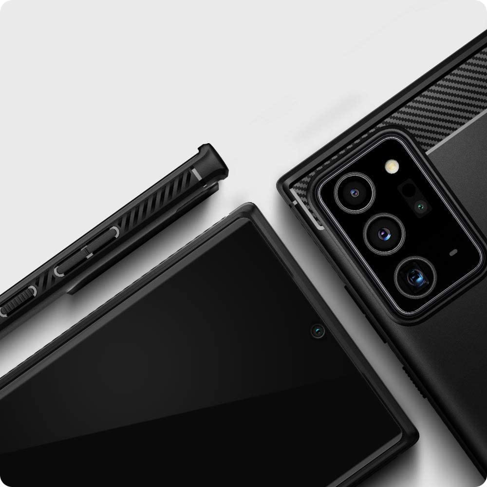 Flexible Folie der Marke Spigen für Galaxy Note 20 Ultra, mit den meisten Schutzhüllen kompatibel.