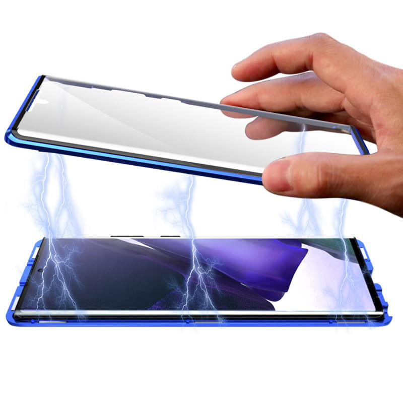 Magnetische Schutzhülle Luphie Magnetic Case für Galaxy Note 20 Ultra, blau.