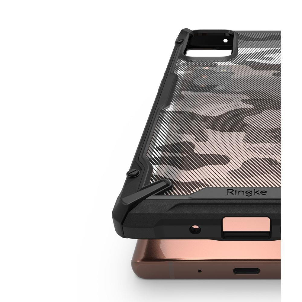 Schutzhülle Rearth Ringke Fusion X für Samsung Galaxy Note 20, transparent mit dem schwarzen Rahmen