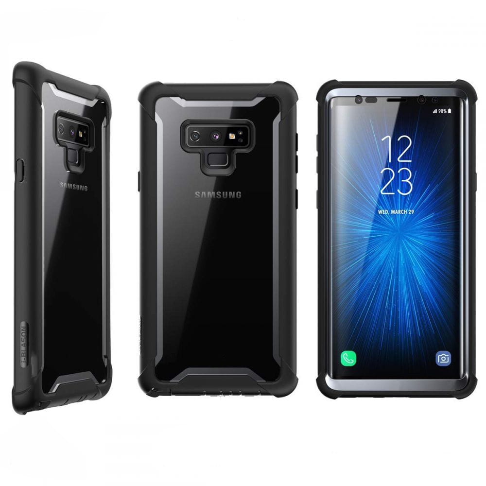 Gepanzerte Schutzhülle mit eingebautem Displayschutz Supcase i-Blason Ares für Galaxy Note 9, schwarz.